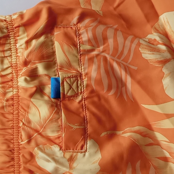 BOCA CLASSICS BNWOT MENS HAWAIIAN ORANGE W YELLOW FLOWER PRINT SZ XL - Picture 9 of 10